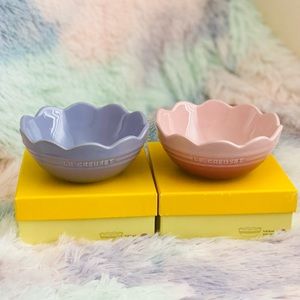 Le Creuset Pink & Purple Frill Bowls